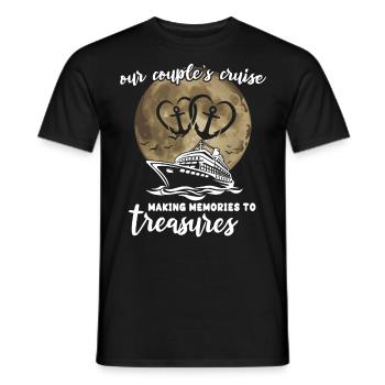 Cruise Couple Sea Voyage Cruise Ship - Men's T-Shirt - black - Front - AI Model Male 178 light (178cm)