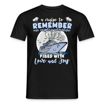 Cruise Couple Sea Voyage Cruise Ship - Men's T-Shirt - black - Front - AI Model Male 178 light (178cm)