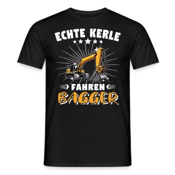 Bagger Baggerfahrer Baggern - Männer T-Shirt - Schwarz - Vorne - AI Model Male 178 light (178cm)