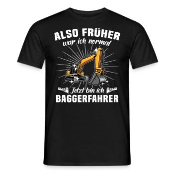 Bagger Baggerfahrer Baggern - Männer T-Shirt - Schwarz - Vorne - AI Model Male 178 light (178cm)