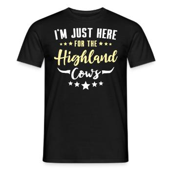 Highland cattle Highland Cow - Men's T-Shirt - black - Front - AI Model Male 178 light (178cm)