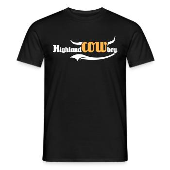 Highland cattle Highland Cow - Men's T-Shirt - black - Front - AI Model Male 178 light (178cm)