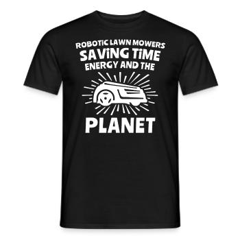 Tondeuse robot - T-shirt homme - noir - Devant - AI Model Male 178 light (178cm)