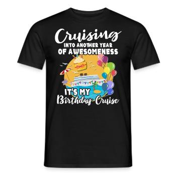 Cruise Birthday Birthday Cruise - Men's T-Shirt - black - Front - AI Model Male 178 light (178cm)