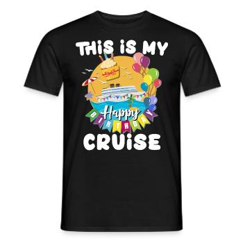 Cruise Birthday Sea Voyage - Men's T-Shirt - black - Front - AI Model Male 178 light (178cm)
