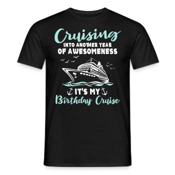 Cruise Birthday Sea Voyage - Men's T-Shirt - black - Front - AI Model Male 178 light (178cm)