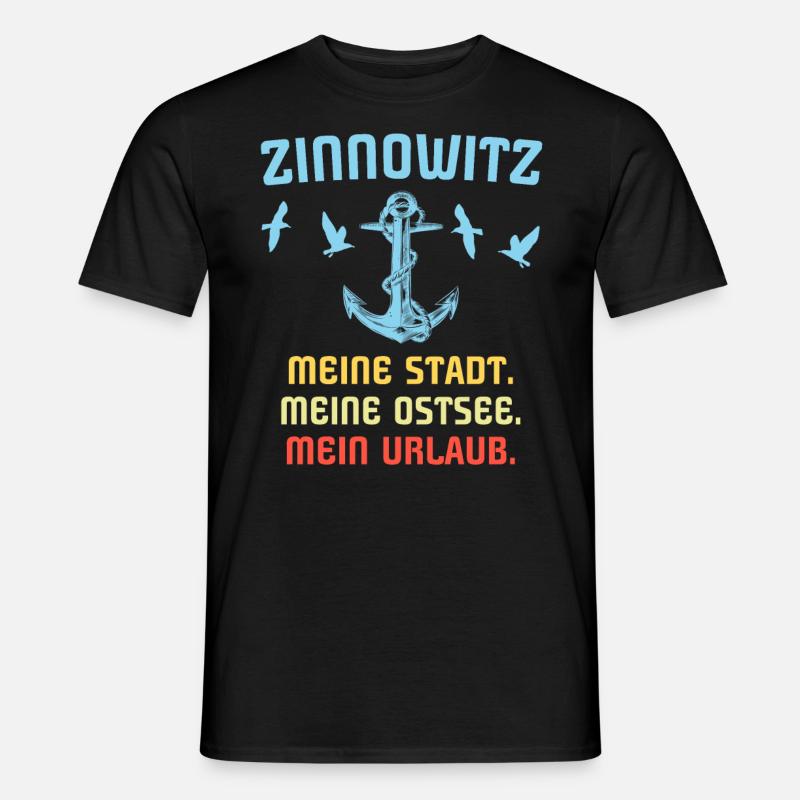 Zinnowitz Sprüche Zinnowitzer Spruch - Männer T-Shirt - Schwarz