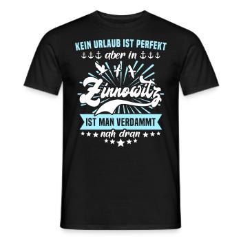 Zinnowitz Sprüche Zinnowitzer - Männer T-Shirt - Schwarz - Vorne - AI Model Male 178 light (178cm)