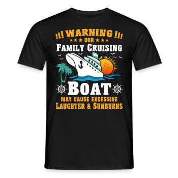Croisière familiale - T-shirt homme - noir - Devant - AI Model Male 178 light (178cm)