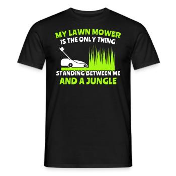 Jungle de tondeuse à gazon - T-shirt homme - noir - Devant - AI Model Male 178 light (178cm)