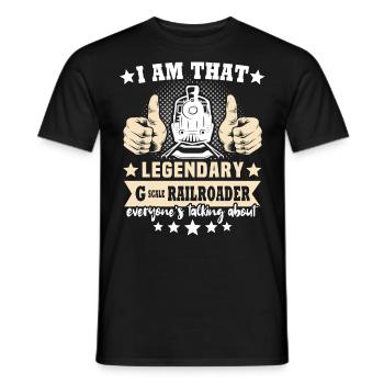 Railway Garden Legend G Gauge - T-shirt homme - noir - Devant - AI Model Male 178 light (178cm)