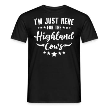 Highland cattle Highland Cow - Men's T-Shirt - black - Front - AI Model Male 178 light (178cm)