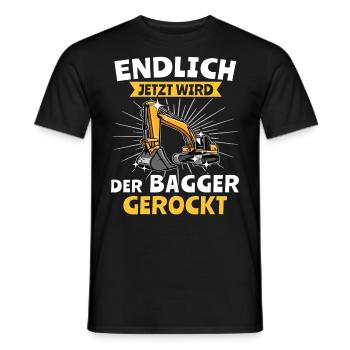 Bagger Baggerfahrer - Männer T-Shirt - Schwarz - Vorne - AI Model Male 178 light (178cm)