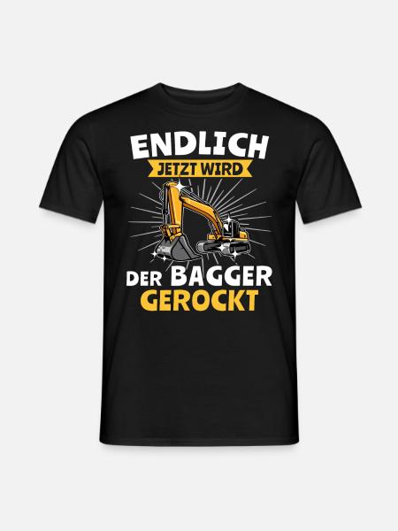 Bagger Baggerfahrer - Männer T-Shirt - Schwarz