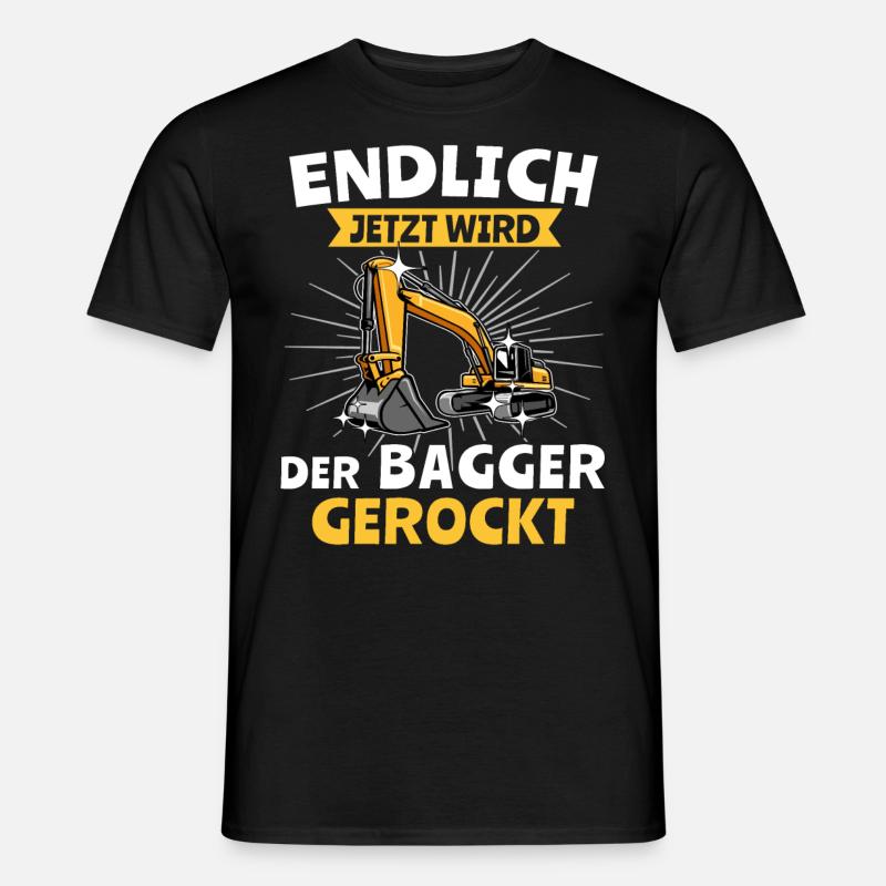 Bagger Baggerfahrer - Männer T-Shirt - Schwarz