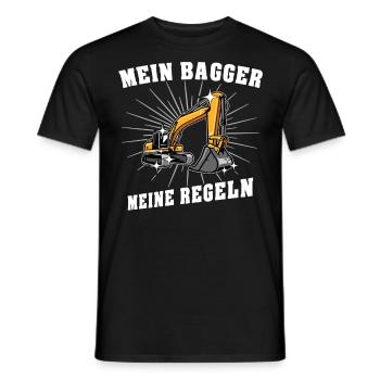 Bagger Baggerfahrer - Männer T-Shirt - Schwarz - Vorne - AI Model Male 178 light (178cm)