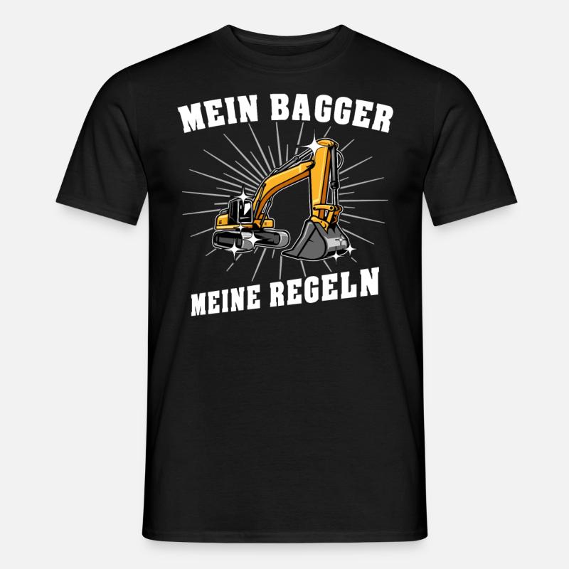 Bagger Baggerfahrer - Männer T-Shirt - Schwarz