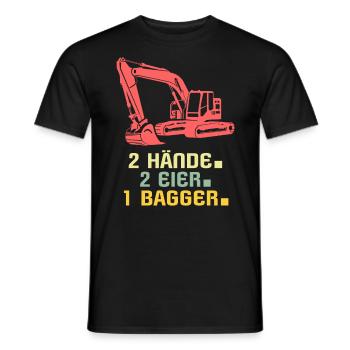 Bagger Baggerfahrer - Männer T-Shirt - Schwarz - Vorne - AI Model Male 178 light (178cm)