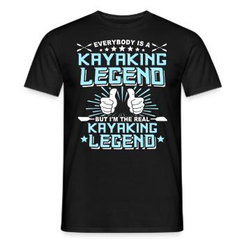 Kayaking Legende Kayakfahrer - Männer T-Shirt - Schwarz - Vorne - AI Model Male 178 light (178cm)