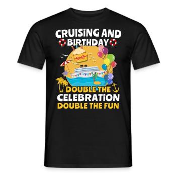 Cruise Birthday Birthday Cruise - Men's T-Shirt - black - Front - AI Model Male 178 light (178cm)