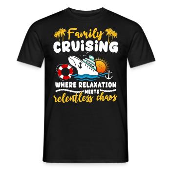Kreuzfahrt - Männer T-Shirt - Schwarz - Vorne - AI Model Male 178 light (178cm)