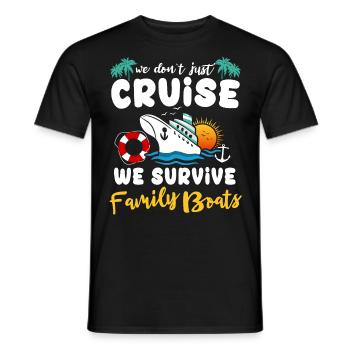 Kreuzfahrt - Männer T-Shirt - Schwarz - Vorne - AI Model Male 178 light (178cm)