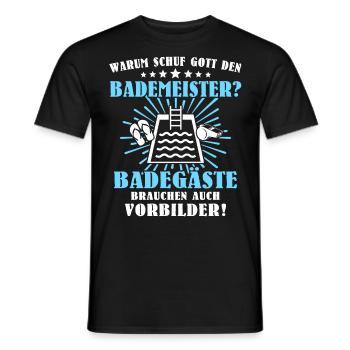 Schwimmmeister Bademeister - Männer T-Shirt - Schwarz - Vorne - AI Model Male 178 light (178cm)