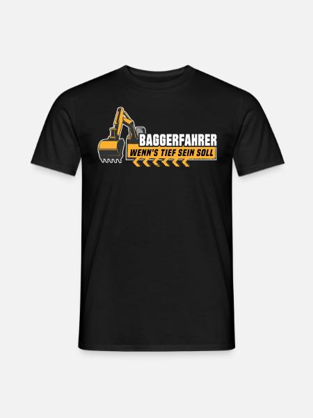 Baggerfahrer Bagger - Männer T-Shirt - Schwarz