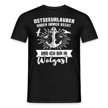 Wolgast Sprüche Wolgaster Spruch - Männer T-Shirt - Schwarz - Vorne - AI Model Male 178 light (178cm)