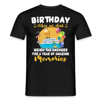 Kreuzfahrt Geburtstag Geburtstagskreuzfahrt - Männer T-Shirt - Schwarz - Vorne - AI Model Male 178 light (178cm)