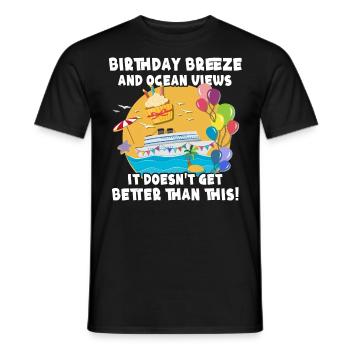 Croisière anniversaire Croisière d’anniversaire - T-shirt homme - noir - Devant - AI Model Male 178 light (178cm)