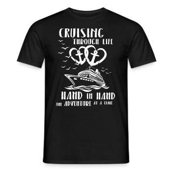 Croisière Bateau Couple Croisière - T-shirt homme - noir - Devant - AI Model Male 178 light (178cm)