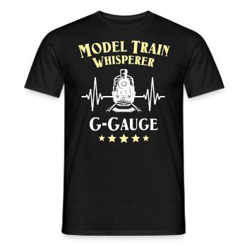 Chemin de fer de jardin ECG Écartement G - T-shirt homme - noir - Devant - AI Model Male 178 light (178cm)