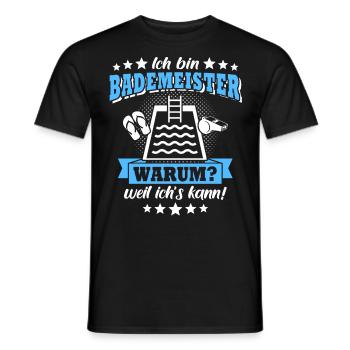 Schwimmmeister Bademeister - Männer T-Shirt - Schwarz - Vorne - AI Model Male 178 light (178cm)