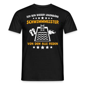 Schwimmmeister Bademeister - Männer T-Shirt - Schwarz - Vorne - AI Model Male 178 light (178cm)