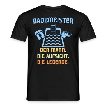Schwimmmeister Bademeister - Männer T-Shirt - Schwarz - Vorne - AI Model Male 178 light (178cm)