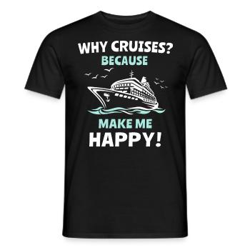 Croisière familiale - T-shirt homme - noir - Devant - AI Model Male 178 light (178cm)