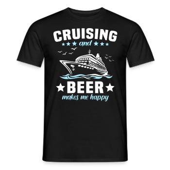 Kreuzfahrt Bier - Männer T-Shirt - Schwarz - Vorne - AI Model Male 178 light (178cm)
