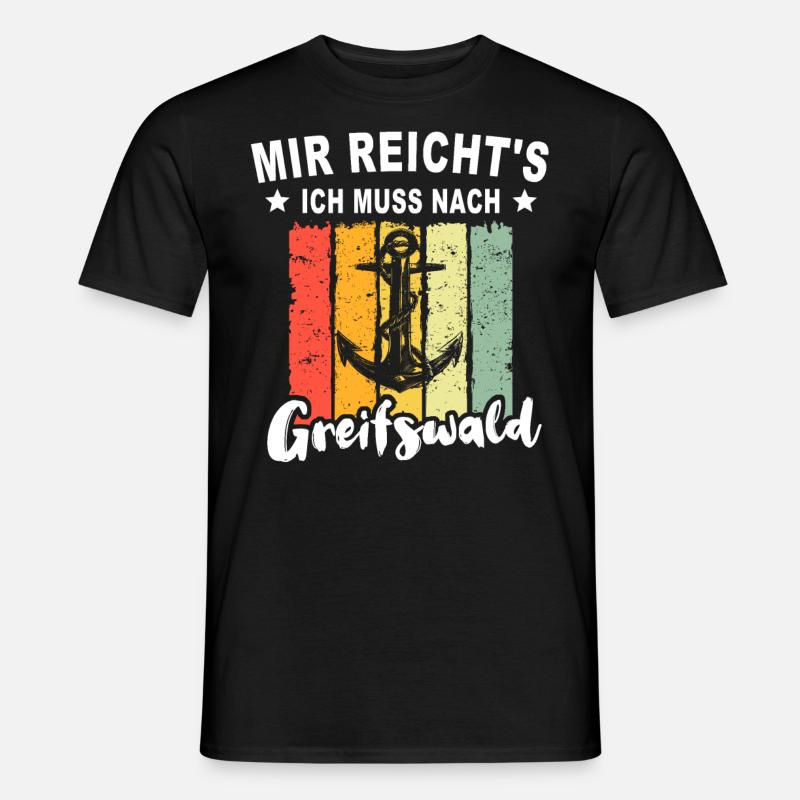 Greifswald Sprüche Greifswalder Spruch - Männer T-Shirt - Schwarz