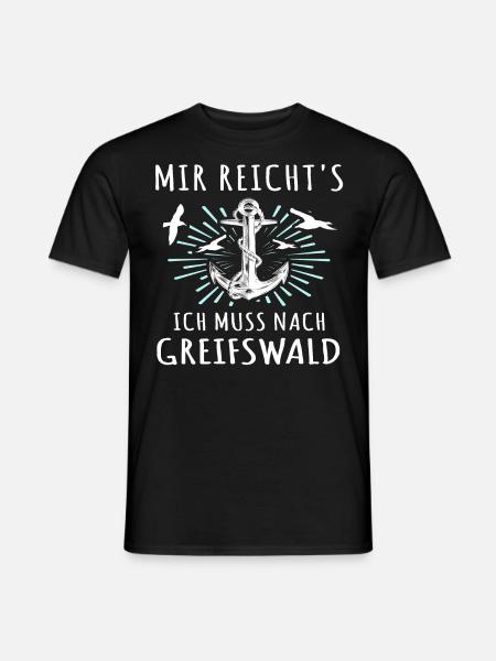 Greifswald Sprüche Greifswalder Spruch - Männer T-Shirt - Schwarz