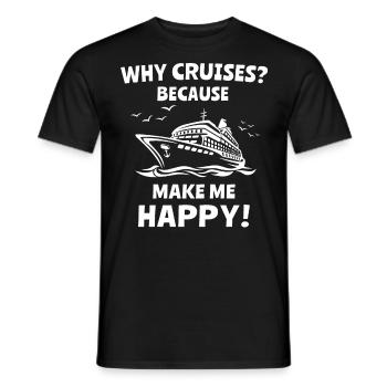 Kreuzfahrt Kreuzfahrtreise Kreuzfahrtschiff - Männer T-Shirt - Schwarz - Vorne - AI Model Male 178 light (178cm)