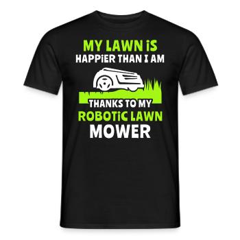 Tondeuse robot - T-shirt homme - noir - Devant - AI Model Male 178 light (178cm)