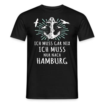 Hamburg - Männer T-Shirt - Schwarz - Vorne - AI Model Male 178 light (178cm)