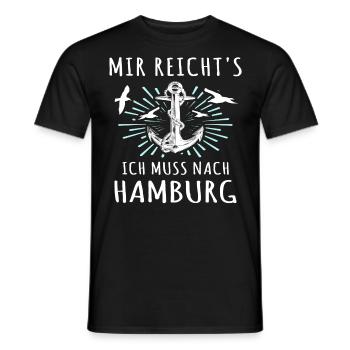 Hamburg - Männer T-Shirt - Schwarz - Vorne - AI Model Male 178 light (178cm)