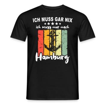 Hamburg - Männer T-Shirt - Schwarz - Vorne - AI Model Male 178 light (178cm)