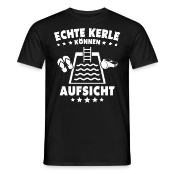 Schwimmmeister Bademeister - Männer T-Shirt - Schwarz - Vorne - AI Model Male 178 light (178cm)