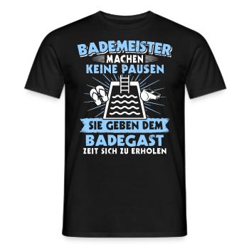 Schwimmmeister Bademeister - Männer T-Shirt - Schwarz - Vorne - AI Model Male 178 light (178cm)