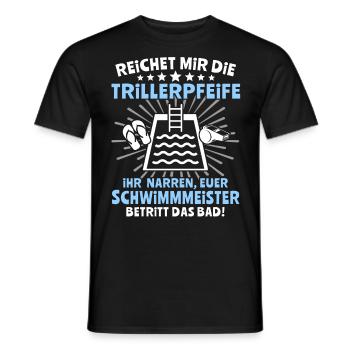 Schwimmmeister Bademeister - Männer T-Shirt - Schwarz - Vorne - AI Model Male 178 light (178cm)