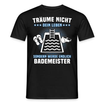 Schwimmmeister Bademeister - Männer T-Shirt - Schwarz - Vorne - AI Model Male 178 light (178cm)