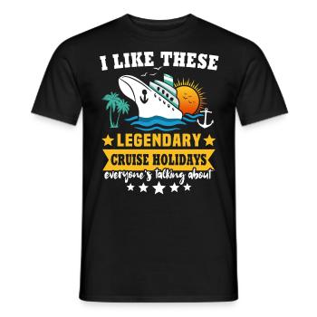 Croisière en bateau de croisière - T-shirt homme - noir - Devant - AI Model Male 178 light (178cm)
